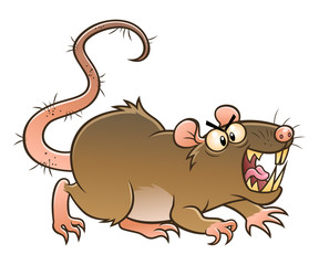 Ugly rat with open mouth