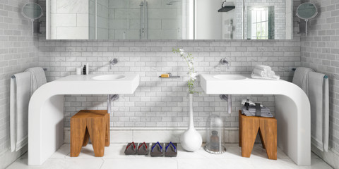 Modern Conversion of an Old Bathroom (panoramic) - 3d visualization
