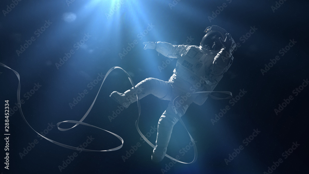 Canvas Prints astronaut performing a space walk