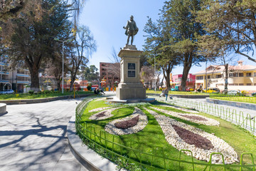 Bolivia La Paz Spain square and gardens