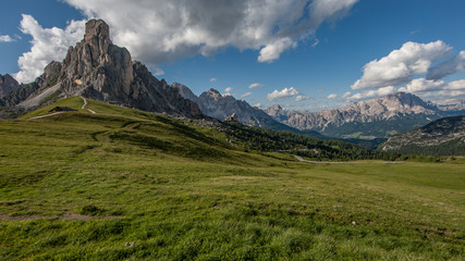 Fototapeta premium landscape forest in trentino with dolomiti mountain