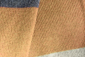 Knitted fabric texture close up. Textile background