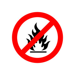 flammable icon vector design template