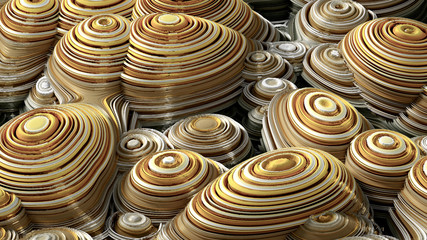 Colorful volumetric abstract background with texture. 3d illustration, 3d rendering.