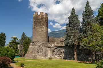 Ancient and medieval fortifications of Aosta town, Italy