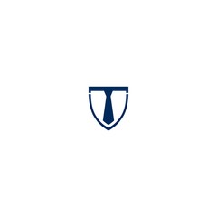 Tie Shield Logo Design Vector Template