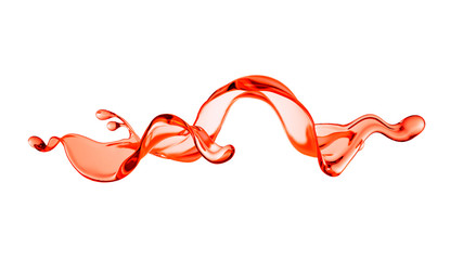 Splash fluid. 3d illustration, 3d rendering.