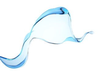 Splash fluid. 3d illustration, 3d rendering.