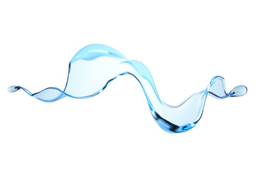 Splash fluid. 3d illustration, 3d rendering.