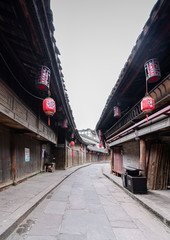 The scenery of Huanglongxi ancient town in Chengdu, Sichuan Province, China