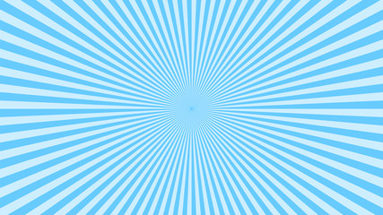 Blue background superhero. Super hero cartoon gradient texture. Sun rays burst. Radiate sun beam, burst effect retro. Sunbeam light flash boom. Template sunlight starburst poster. Vector illustration