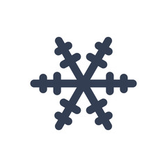 Obraz premium Snowflake icon. Black silhouette snow flake sign, isolated on white background. Flat design. Symbol of winter, frozen, Christmas, New Year holiday. Graphic element decoration. Vector illustration