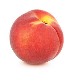Red peach isolated on white background