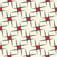 Seamless Square Pattern. Abstract Monochrome Grid Background