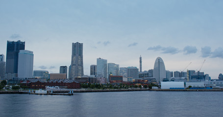 Fototapeta na wymiar Yokohama city bay at night