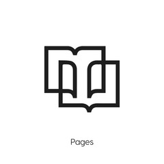 pages icon vector symbol