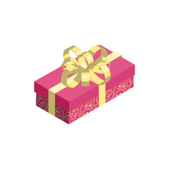Gift box icon isolated on white background.