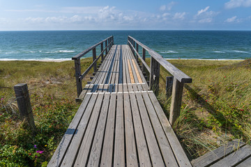 Naklejka premium Path to the Westerland Beach - Sylt, Germany
