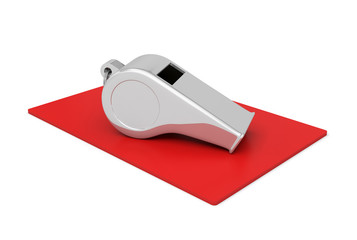 whistle card red referee football judge 