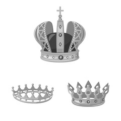 Vector illustration of jewel and vip symbol. Collection of jewel and nobility stock vector illustration.