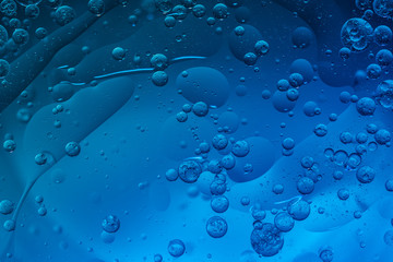 Abstract Blue water bubbles background