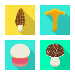 Isolated object of raw and summer icon. Set of raw and ingredient stock symbol for web.
