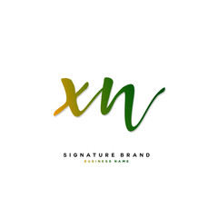 Fototapeta na wymiar X N XN Initial letter handwriting and signature logo concept design.