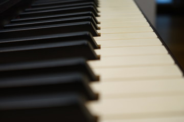 ピアノの鍵盤　接写　piano keyboard closeup