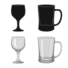 Vector illustration of form and celebration icon. Collection of form and volume stock symbol for web.