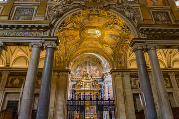 Interior of Santa Maria Maggiore in Rome Italy