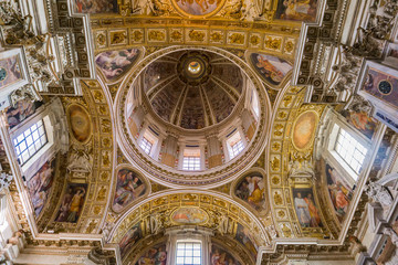 Fototapeta na wymiar Pauline Chapel dome frescoes at Santa Maria Maggiore in Rome Italy
