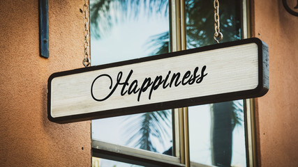 Street Sign to Happiness