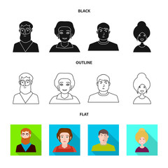 Vector illustration of clothing and fashion logo. Set of clothing and nationality stock vector illustration.