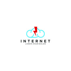 Cloud modern logo for internet or technology business