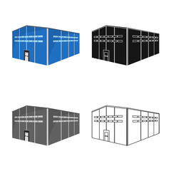 Vector design of warehouse and storage logo. Set of warehouse and hangar vector icon for stock.