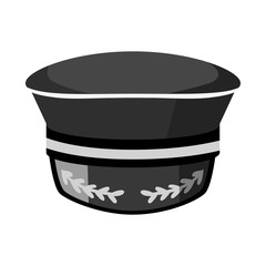 Vector design of captain and hat sign. Set of captain and sea vector icon for stock.