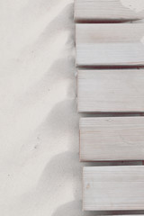 wooden pathway on the beach