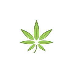 Canabis leaf template vector illustration icon