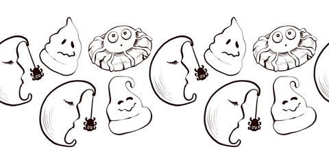 Graphic image of Sweets and other elements of the Halloween holiday