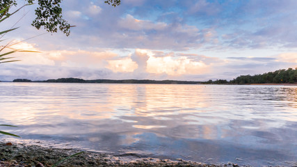 Morning landscape view to the sea from Ruissalo National Park, Turku Finland. Shot September 2019.