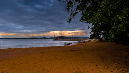 Morning landscape view to the sea from Ruissalo National Park, Turku Finland. Shot September 2019.