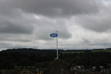 Scottish Flag on Linlithgow palace, Linlithgow, Scotland
