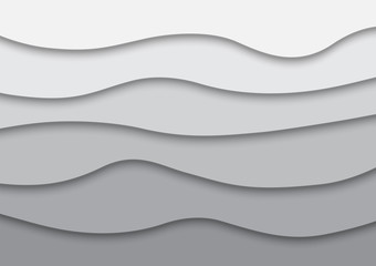 Abstract gray and white background with wave pattern