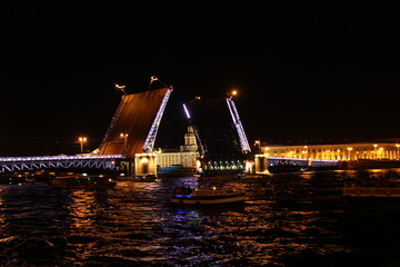 Fototapeta na wymiar night view of St. Petersburg Russia