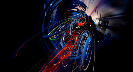 3D rendering of abstract technology digital hi tech concept ready for banner background