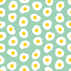 Seamless pattern with fried eggs