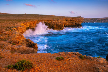 Malta nature. Coast at Popeye village.