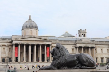 The National Gallery à Trafalgar Square, musée d'oeuvres d'art, Londres, Royaume Uni