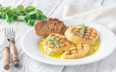Grilled cheese with fresh rosemary