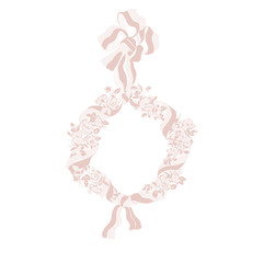 lace flowers frame decoration element